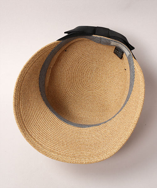 CA4LA SUNSHINE4 Beige Ribbon Paper Braid Casquette Hat CA4LA