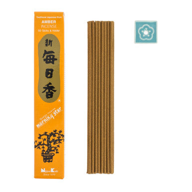 Nippon Kodo Morning Star Amber Incense (50 sticks & holder)