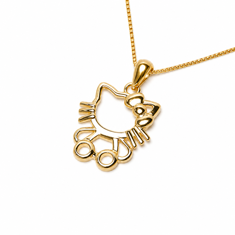 Minimalist Floral Cut-Out Pendant Necklace Yui mart