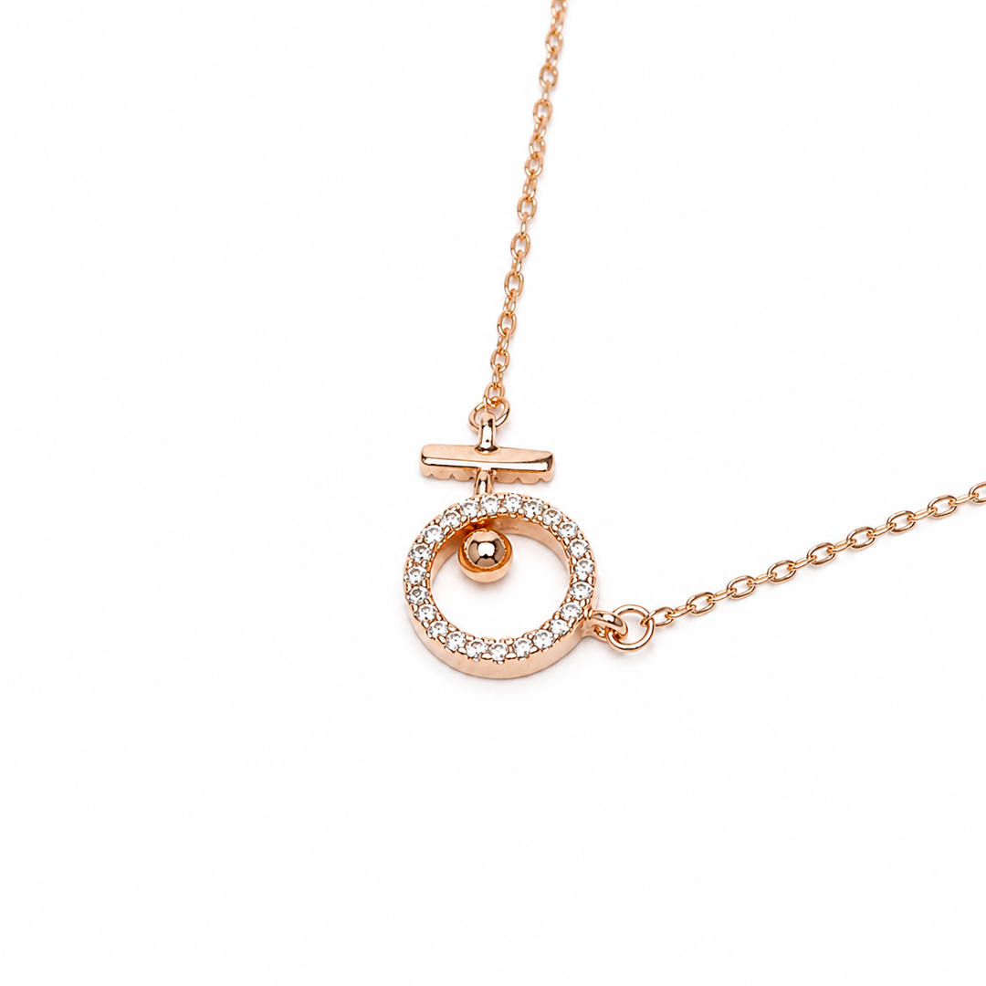 Minimalist Circle Pendant Necklace Yui mart