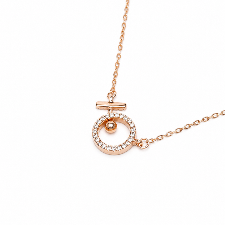 Minimalist Circle Pendant Necklace Yui mart