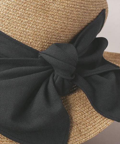 CA4LA YELL BRAID7 Brown ribbon bow close-up