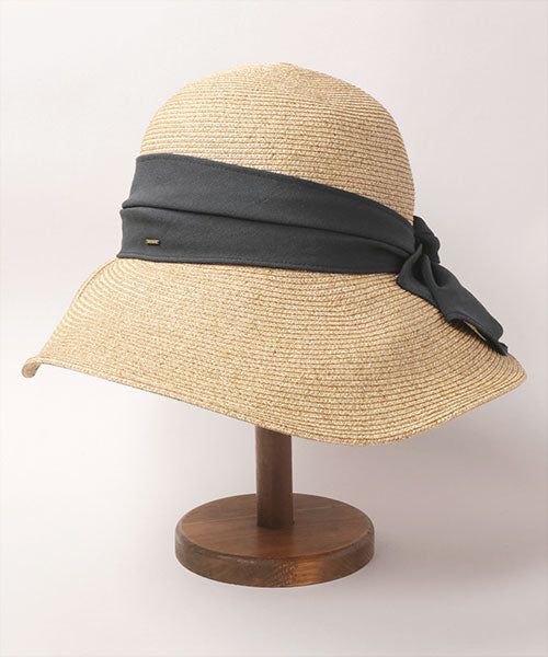 CA4LA YELL BRAID7 Brown paper braid hat front view