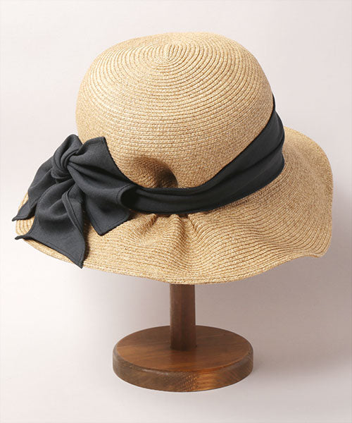 CA4LA YELL BRAID7 Brown wide brim hat rear view