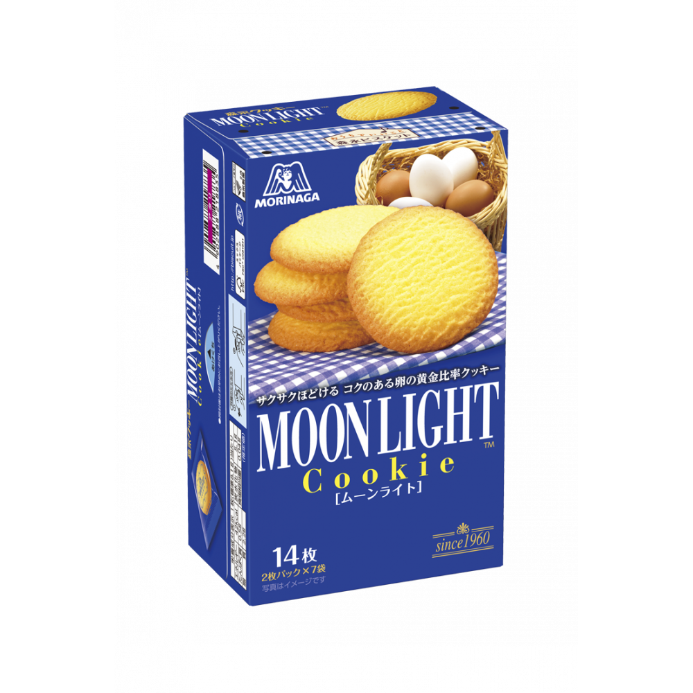 Morinaga Moonlight Butter & Egg Cookies 14 Pieces package image