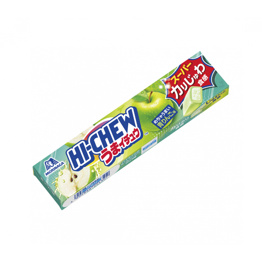 Morinaga Umai-Chew Green Apple Soft Candy 12 Pieces package
