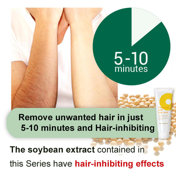 Pineapple and Soy Milk Hair Removal Cream, DIY hair-removal, quasi drug, body, bikini, sensitive skin, kids, pain and odor-free, made in Japan,230 g