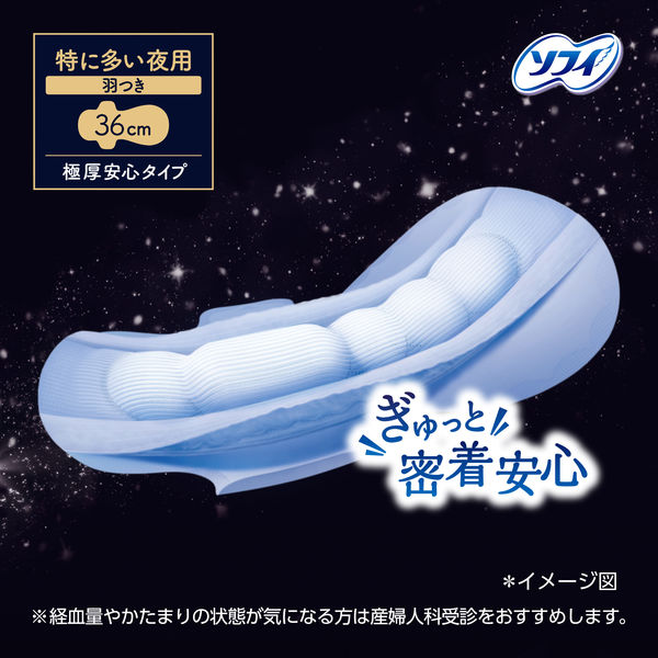 Sofy Oyasumi Premium 360 ultra thick overnight pad package side detail