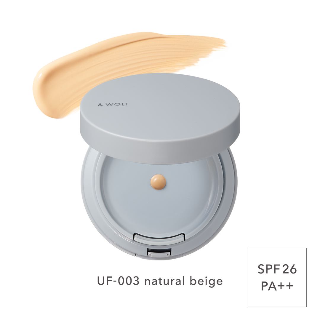 & WOLF UV Serum Liquid Foundation UF-003 Natural Beige compact detail