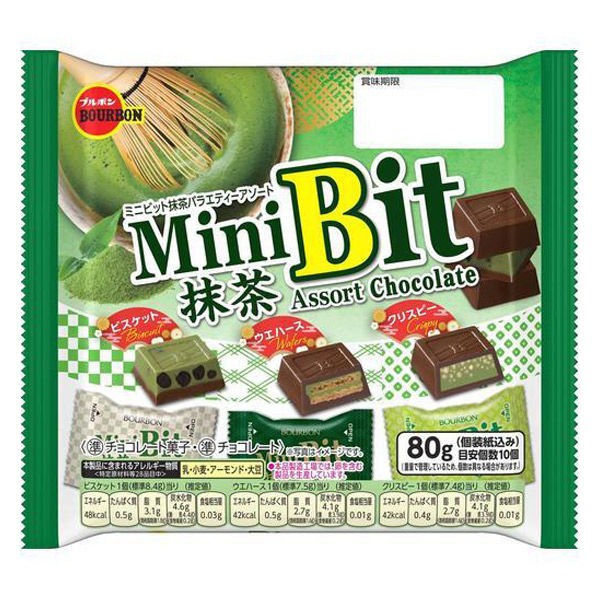Bourbon Mini Bit Matcha Assort Chocolate 80g bag