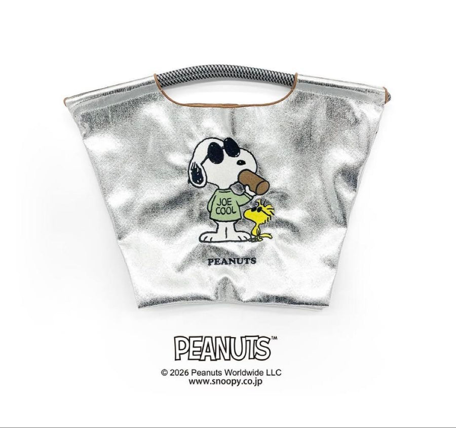 Ball & Chain x PEANUTS Joe Cool Snoopy Embroidered Shopping Bag – Silver M Ball & Chain