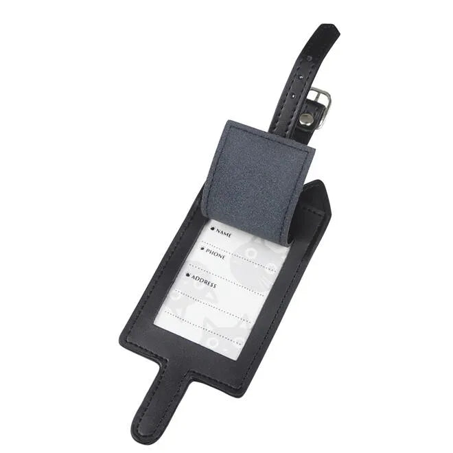 Noa Family black cat luggage tag back side pass case detail
