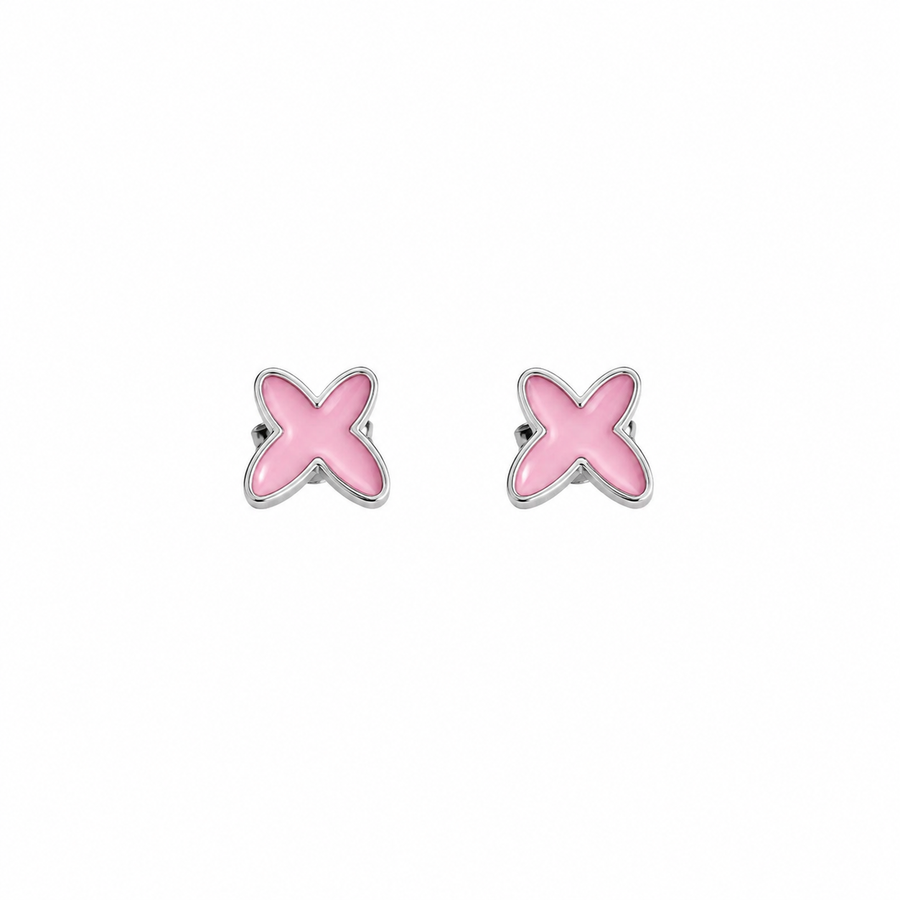 Pink Butterfly Stud Earrings Yui mart