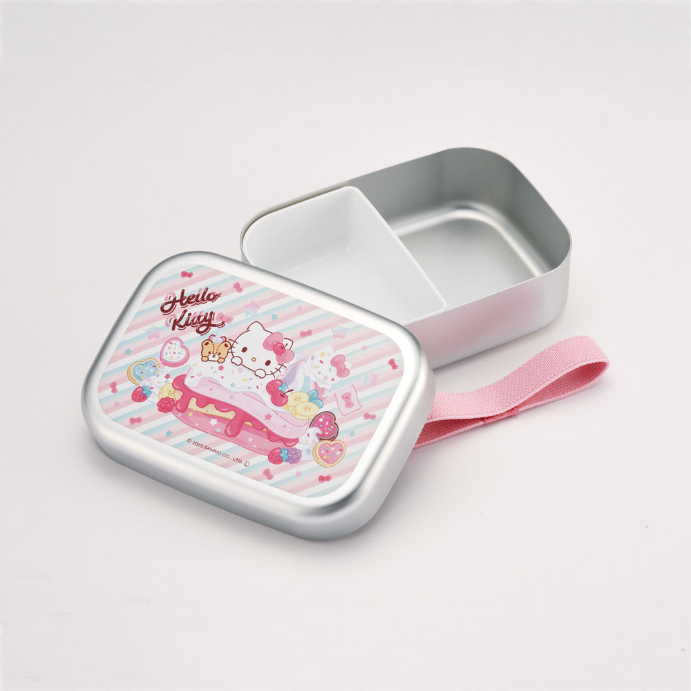 Hello Kitty Fancy aluminum lunch box 370ml side and lid detail