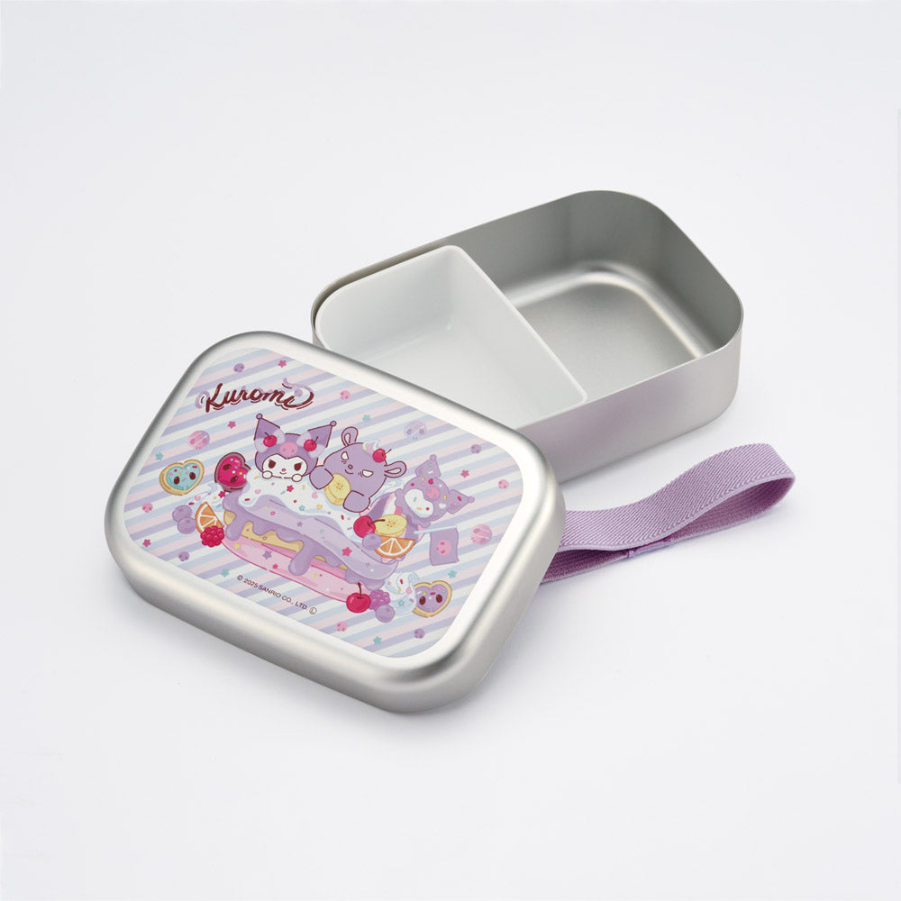 Kuromi Fancy aluminum lunch box 370ml side and lid detail