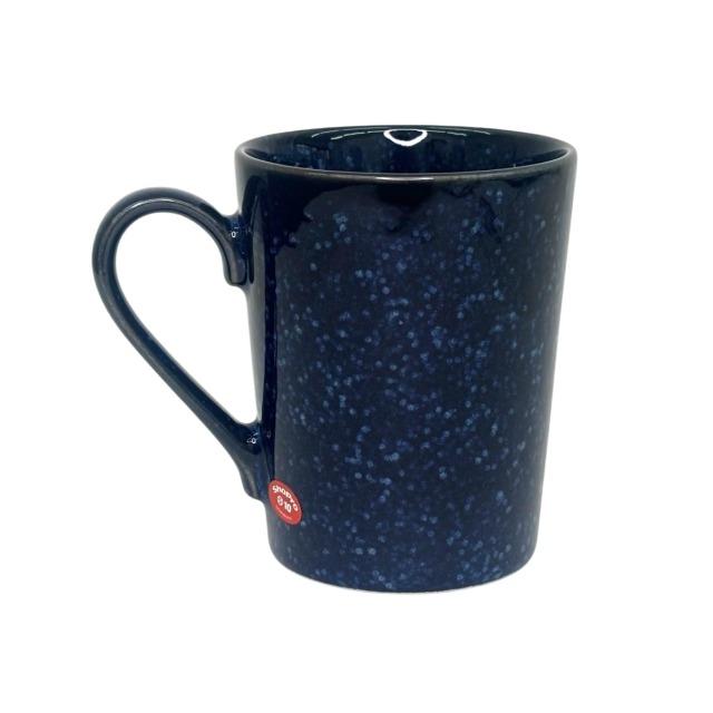 Doraemon Indigo Mug back view deep blue ceramic cup