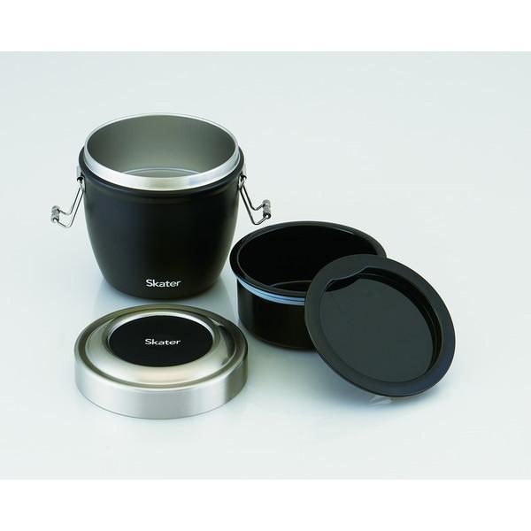 Skater STLBD8AG black stainless steel lunch jar package detail