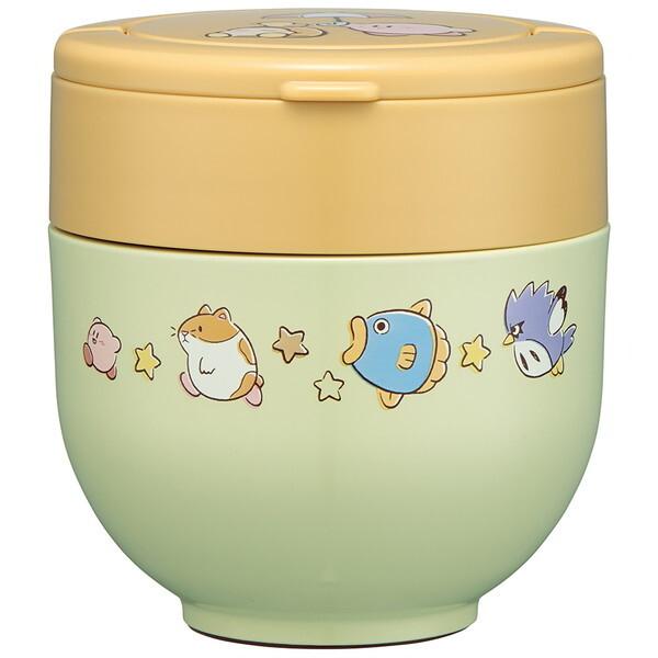 Skater Folding Handle Insulated/Cold Rice Bowl Jar/lunchbox 540ml Umeko Zakka