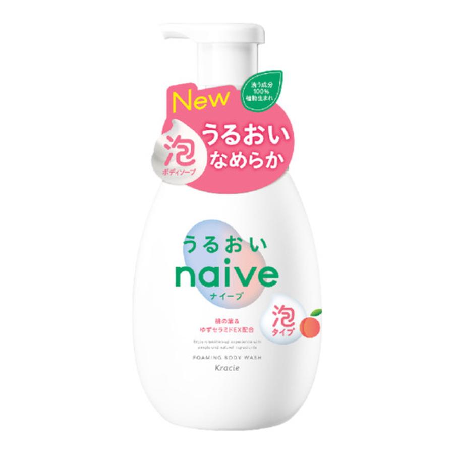 Kracie Naive Foaming Shower Gel Deep Cleansing Pump 600ml Foaming
