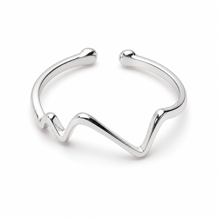 925 Sterling Silver Adjustable Open Ring – Minimalist Cat Ear Design Yui mart