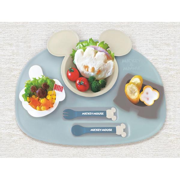 Nishiki Tokyo Disney Baby Mickey Mouse Lunch Plate Set Blue Made in Japan