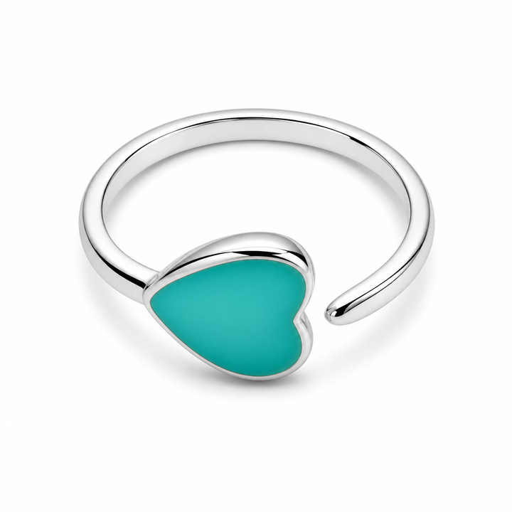 925 Sterling Silver Adjustable Heart Ring Yui mart
