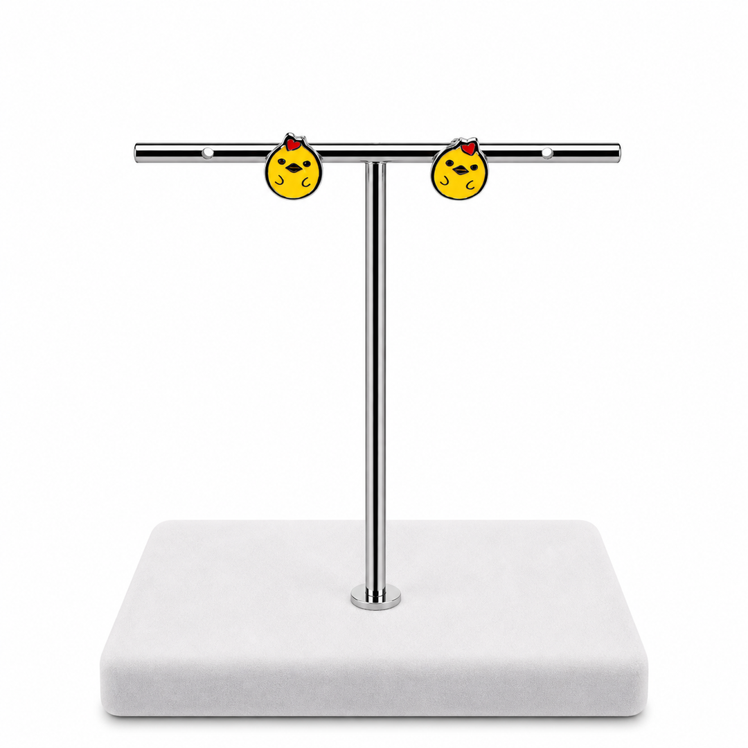 925 Sterling Silver Cute Chick Stud Earrings Yui mart