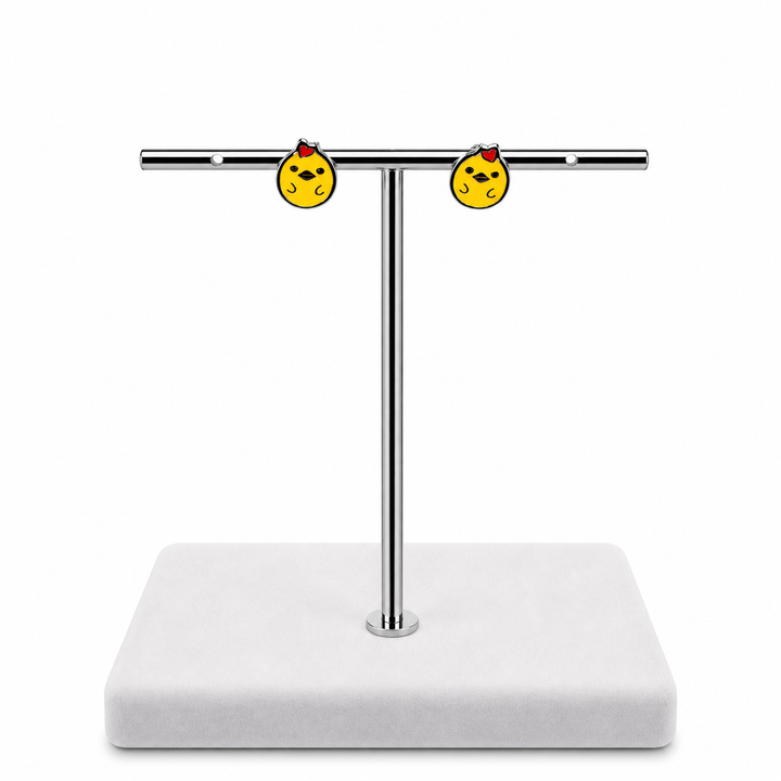 925 Sterling Silver Cute Chick Stud Earrings Yui mart