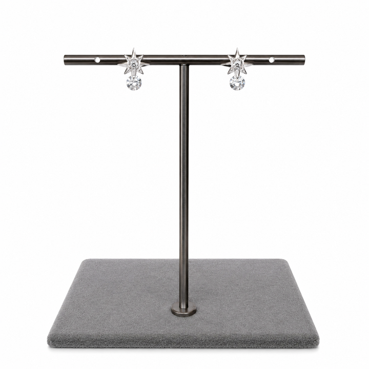 925 Sterling Silver Celestial Star & Moon Stud Earrings Yui mart