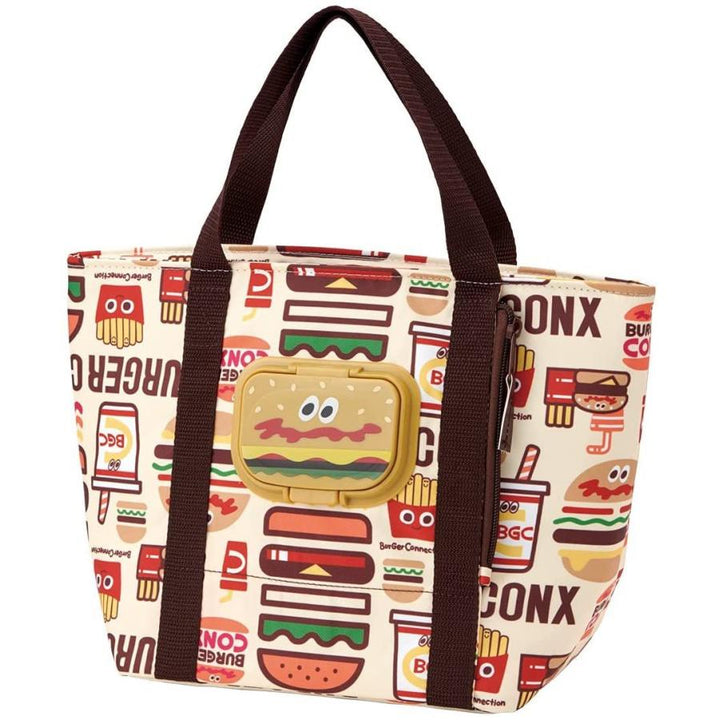 Skater Lunch Bag With Wet Wipes Bag （hamburger）
