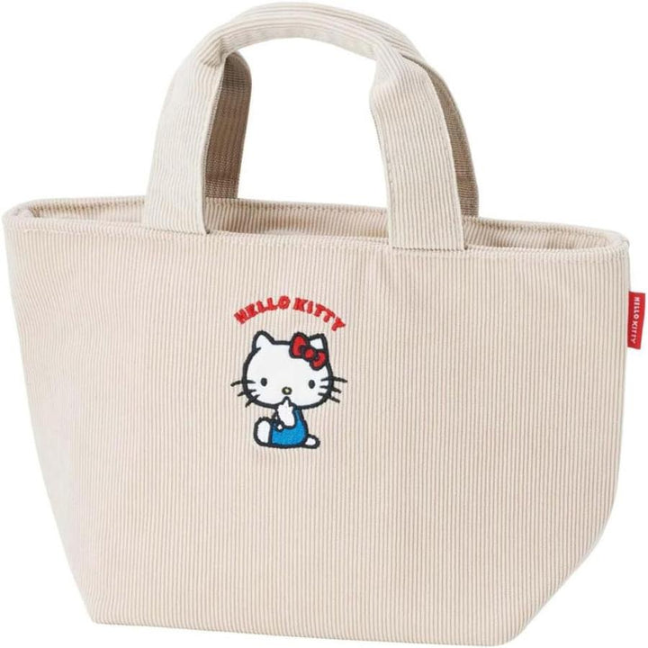 Skater Corduroy Fabric Heat Preservation And Cold Storage Lunch Bag Hello Kity