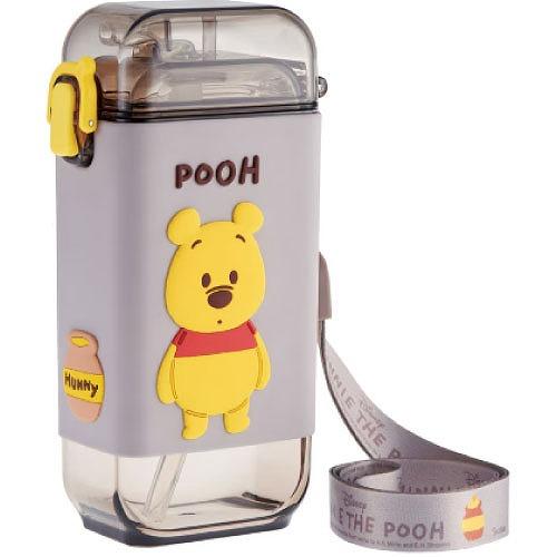 Winnie the Pooh Skater square straw bottle gray front product image