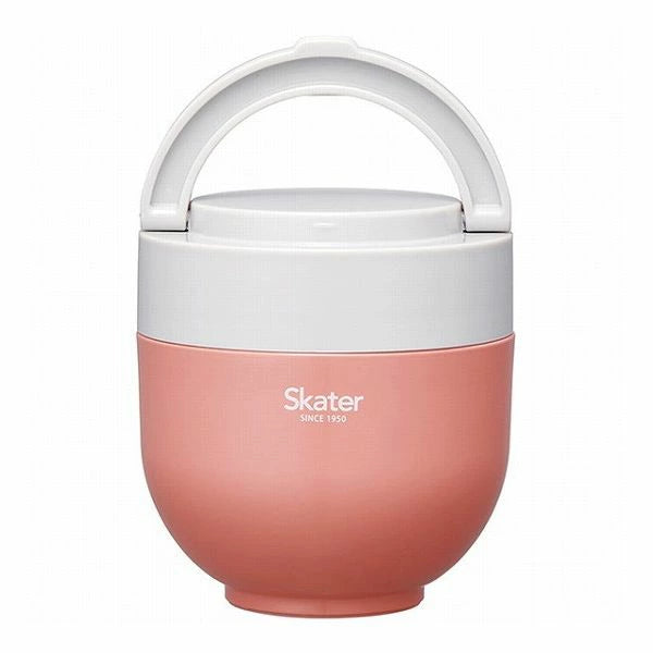 Skater Folding Handle Insulated/Cold Rice Bowl Jar /lunchbox  540ml Terracotta Orange
