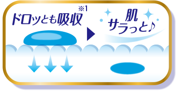Sofy Hadaomoi day pad absorption sheet detail