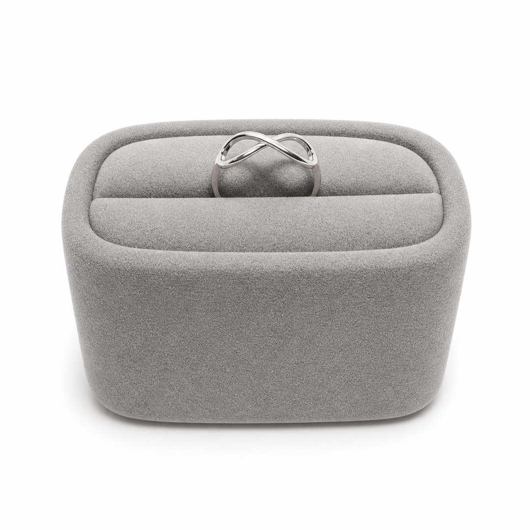 925 Sterling Silver Infinity Adjustable Ring – Minimalist Open Resizable Ring Yui mart
