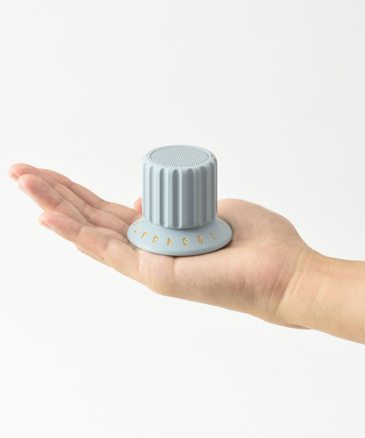 BRUNO Volume Knob Speaker compact palm size blue gray