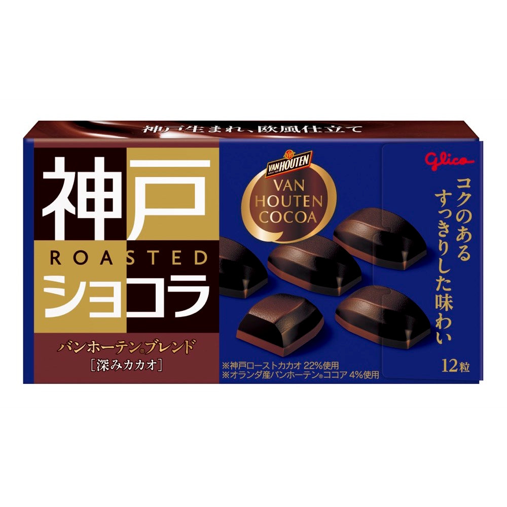 Glico Kobe Roast Chocolat Van Houten Blend Deep Cacao 53g Japanese chocolate bag