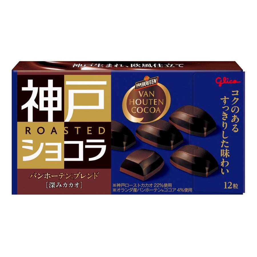 Glico Kobe Roast Chocolat Van Houten Blend Deep Cacao 53g Japanese chocolate bag