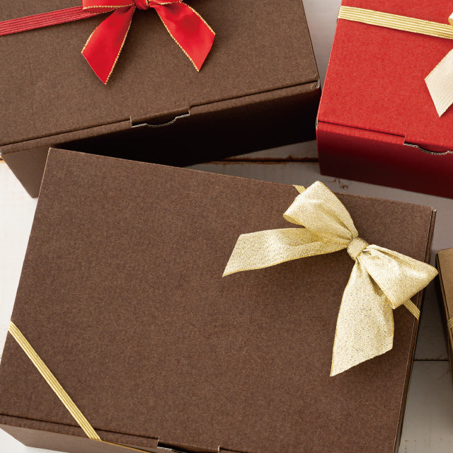 Large gold shine ribbon elastic gift tie detail