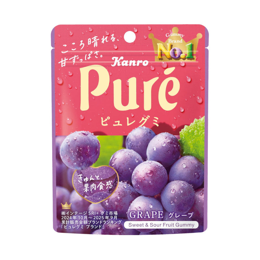 Kanro Pure Grape Gummy Candy 56g square product image