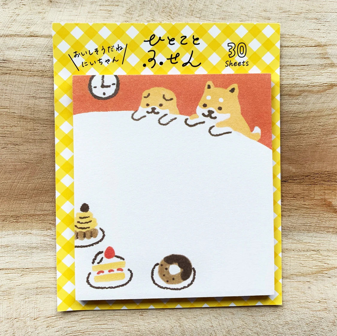 Furukawa Shiko Shiba Inu Cake Sticky Notes – 30 Sheets Furukawa Shiko