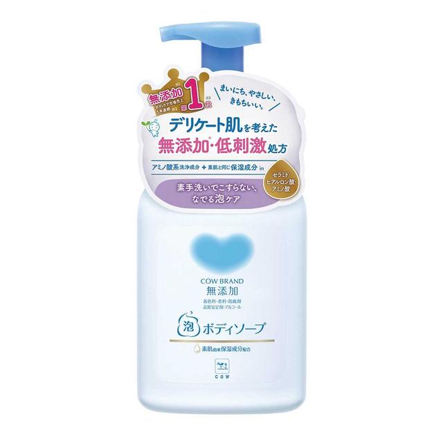 Cow Brand Additive-Free Foaming Body Wash 500mL pump bottle Japan