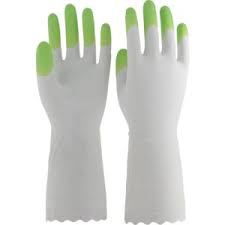 S.T. Family Thin Vinyl Gloves – Finger Reinforced, M Size ，Green