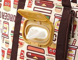 Skater Lunch Bag With Wet Wipes Bag （hamburger）