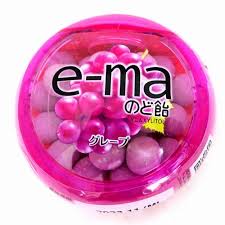 UHA Mikakuto e-ma Throat Lozenges, Container (Grape) Yui mart