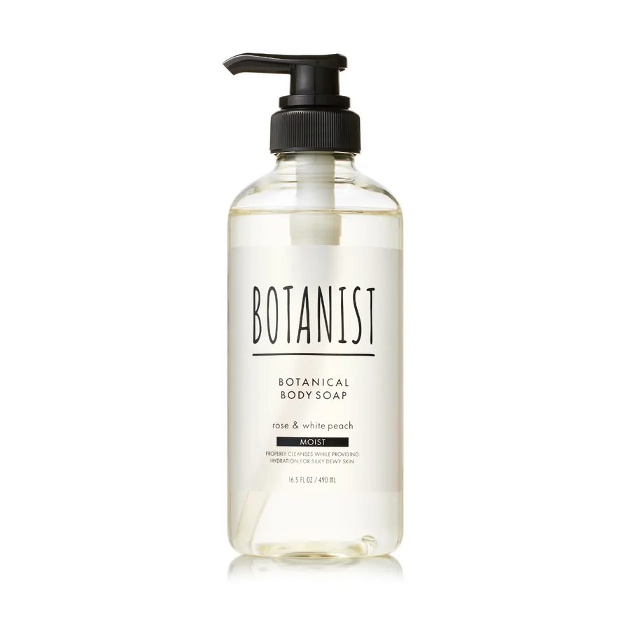 BOTANIST Botanical Body Soap Moist 490ml Rose and White Peach Japanese body wash
