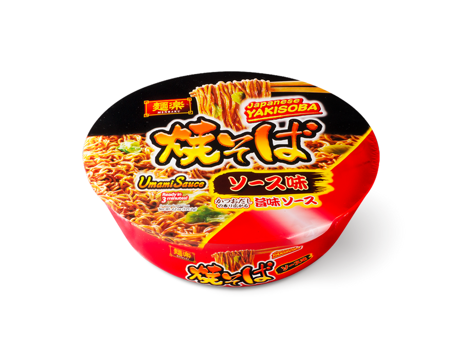 Hikari Menraku Umami Sauce Yakisoba Bowl 121.2g Japanese instant yakisoba cup