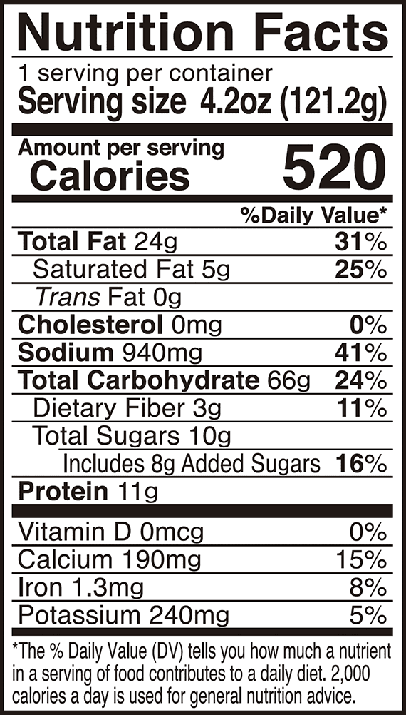 Hikari Menraku Umami Sauce Yakisoba Bowl 121.2g nutrition facts panel
