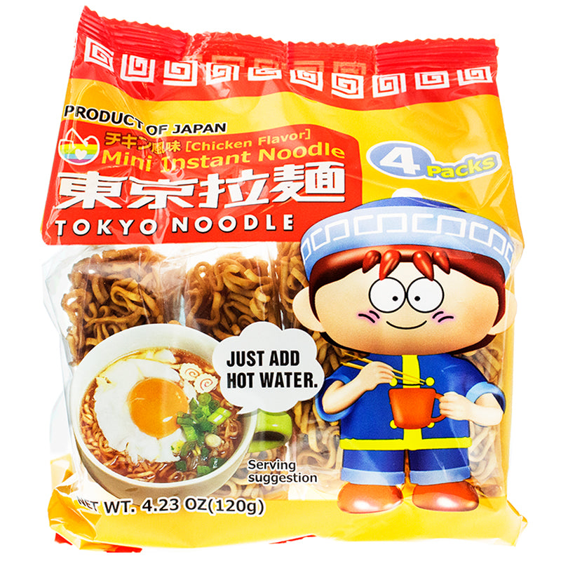 Tokyo Noodle Mini Instant Noodle Chicken Flavor 4 pack 120g package