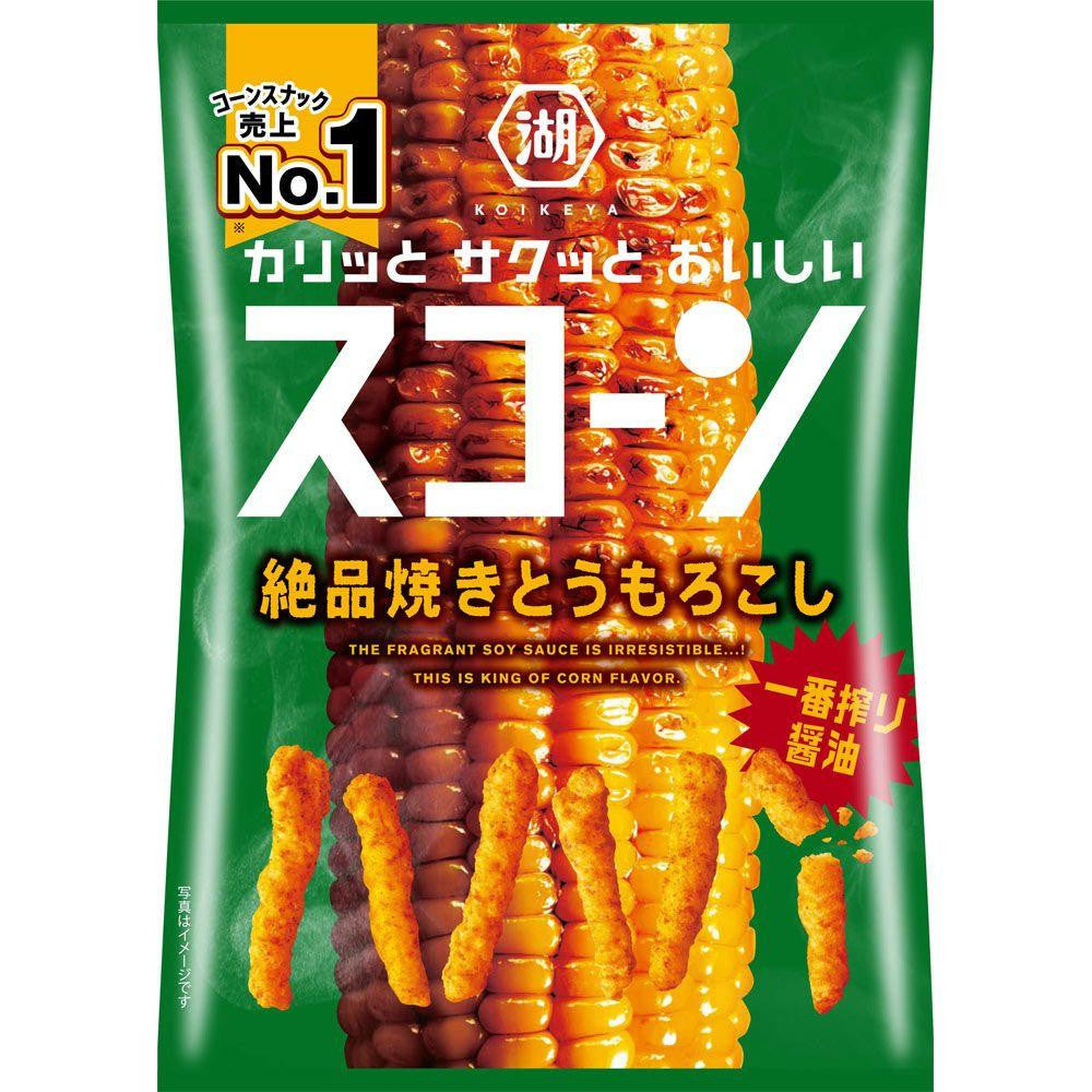 Koikeya Scone Soy Sauce Grilled Corn Snack 73g Japanese corn puffs bag